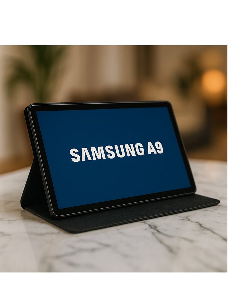 Elegant Leather Case with Full Protection and Stand for Samsung Galaxy Tab A9 – Black - Image 1